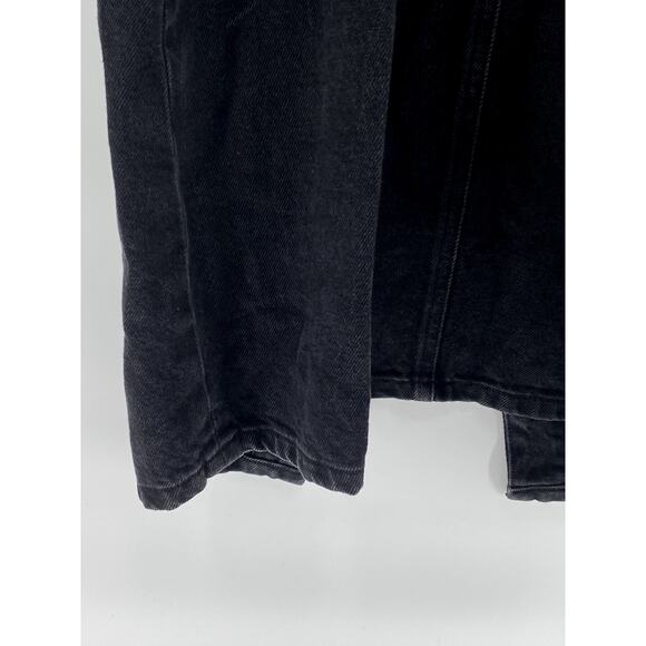 TOPSHOP MOTO Women's Black Denim Button-Up Sleeveless Mini Overall Dress SZ 10 - Picture 6 of 10